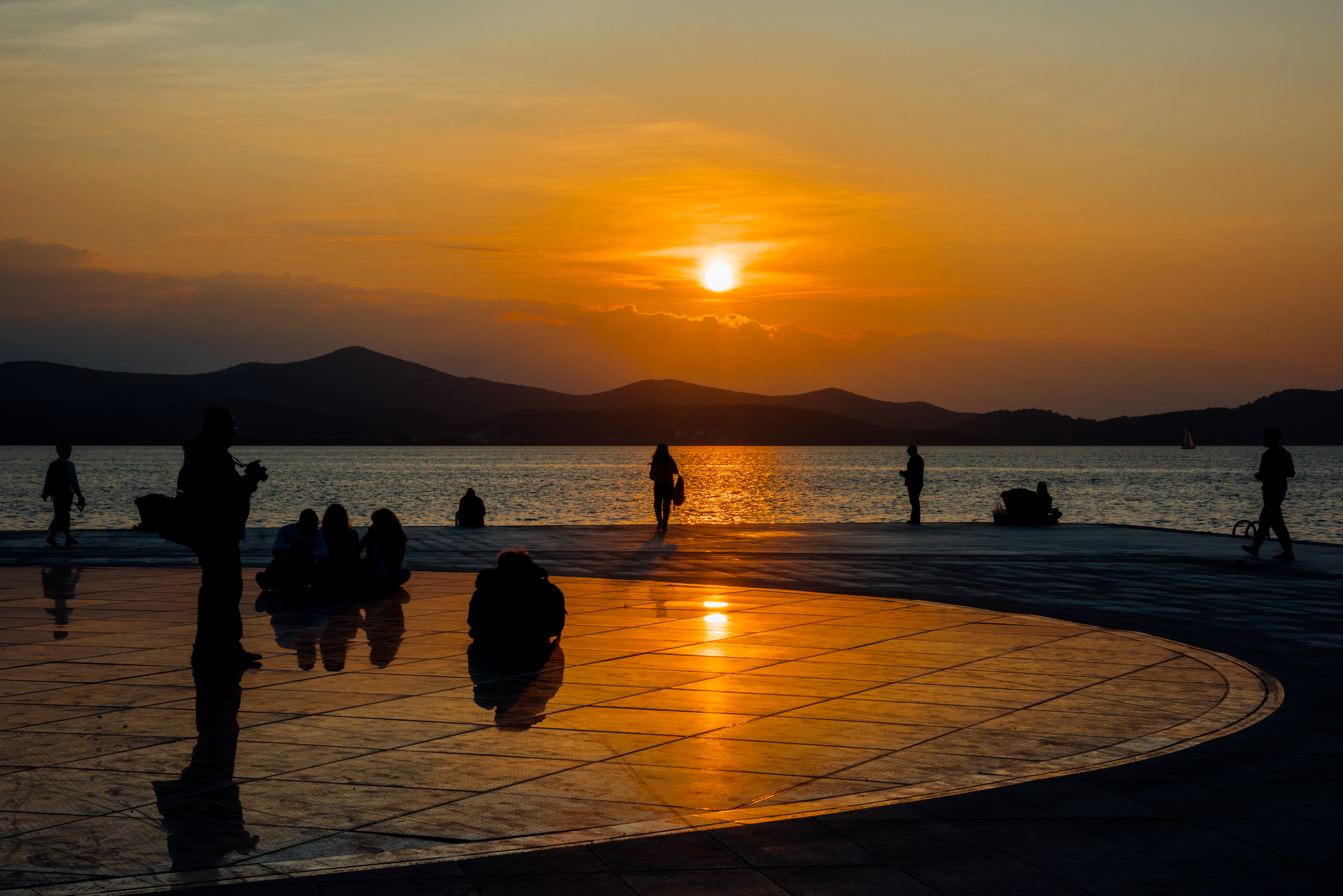 zadar, zalazak sunca