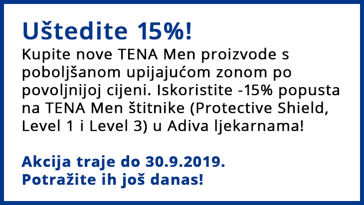 TENA Men štitnici akcija