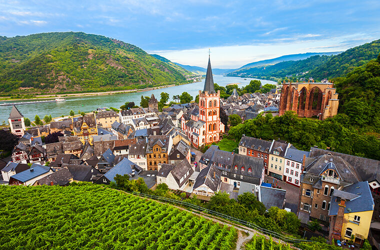 Rajna dolina Rajne Koblenz Wiesbaden Sankt Goar Boppard