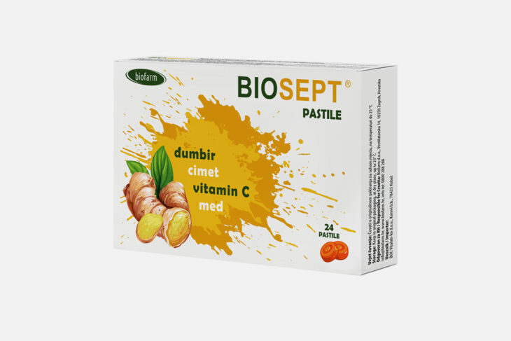 BIOSEPT PASTILE ZA GRLO - ĐUMBIR, CIMET, MED I VITAMIN C