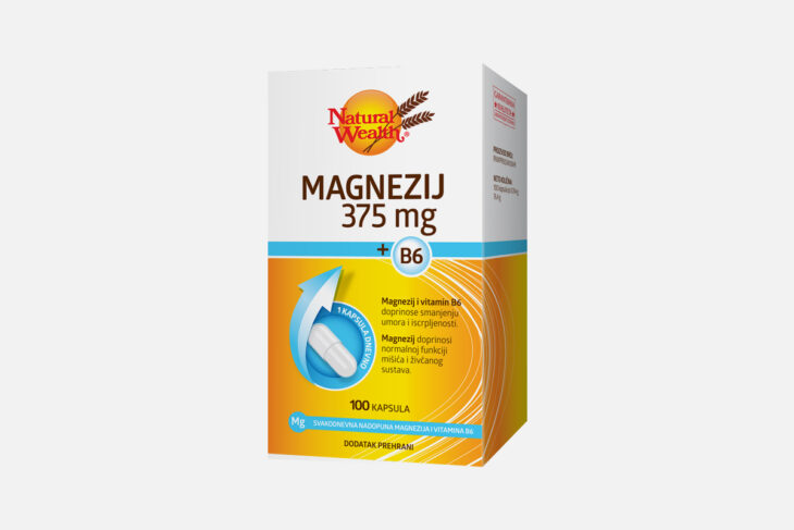 Natural Wealth® Magnezij 375 mg + B6