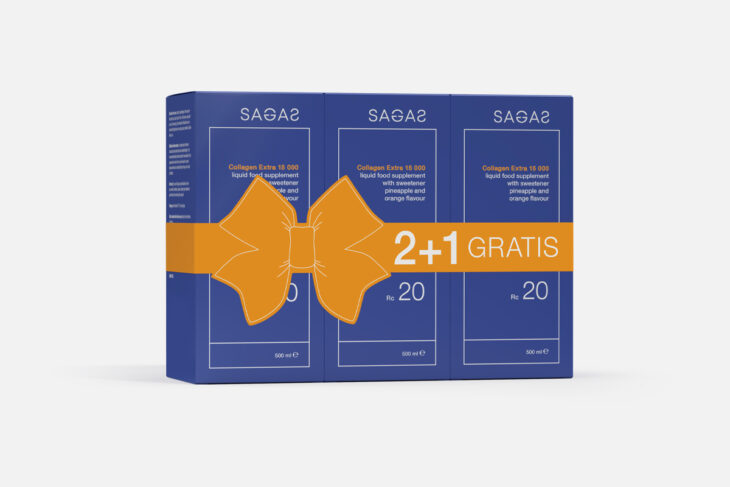 SAGAS RC 20 COLLAGEN EXTRA 15000 3 x 500 ml PAKET